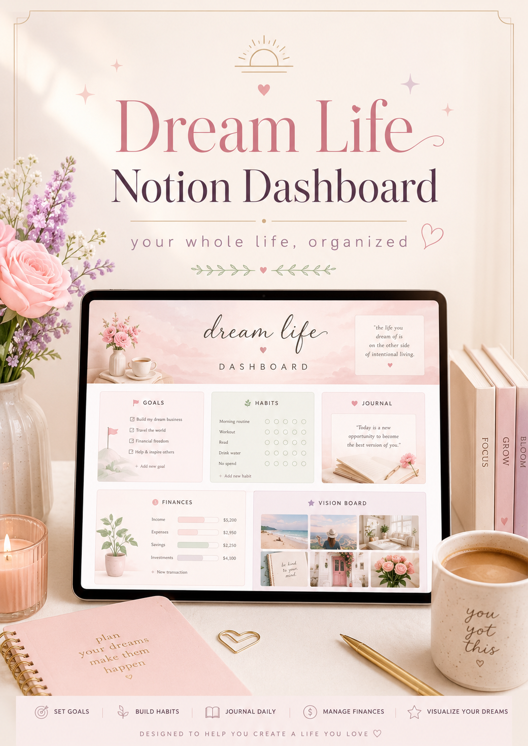 Dream Life Notion Dashboard